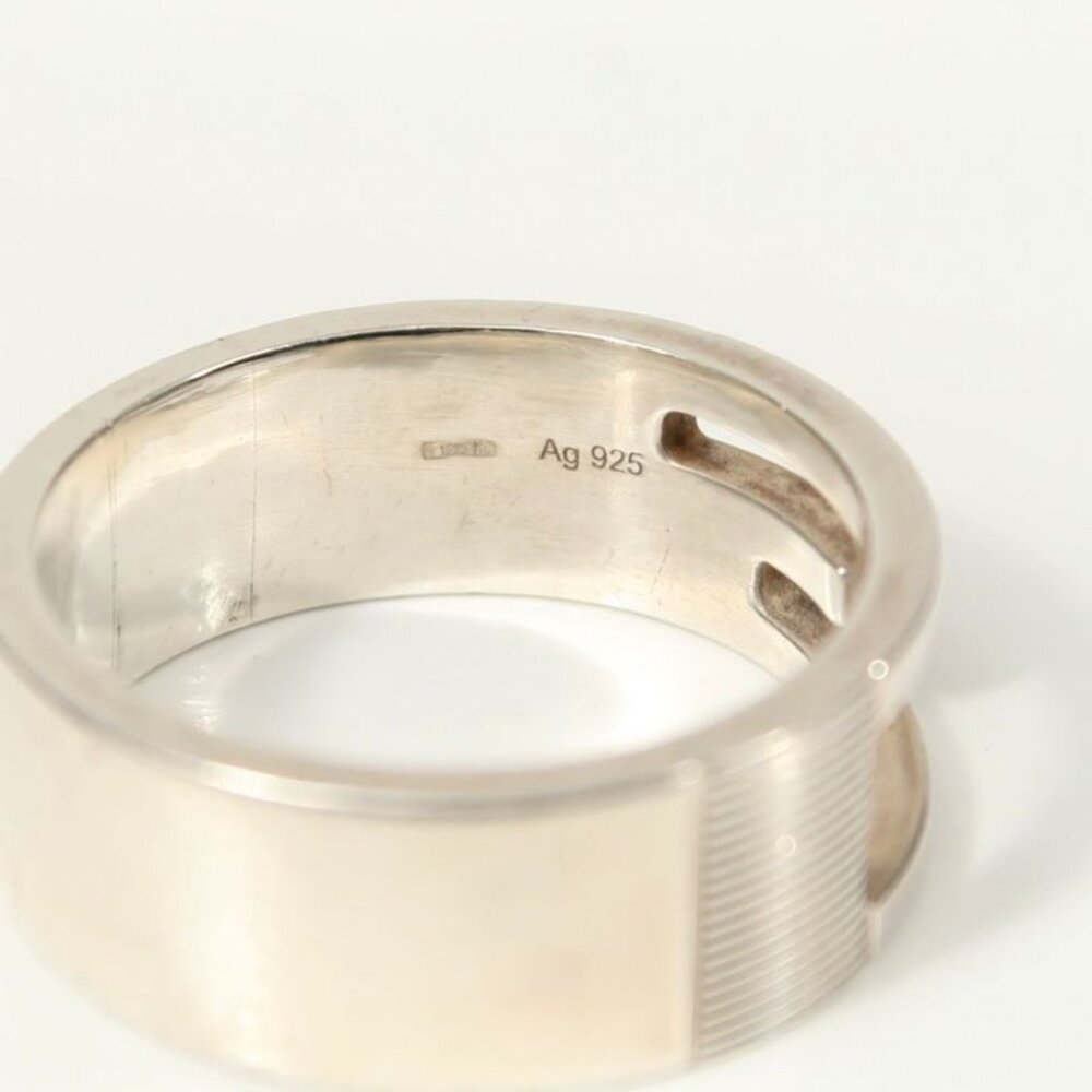 Gucci Ring Size 15 Interlocking G Logo Ra5175 - Picture 8 of 10